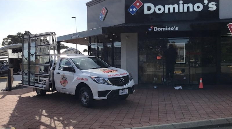 Emergency Commercial Glass Repair Domino's Perth WA